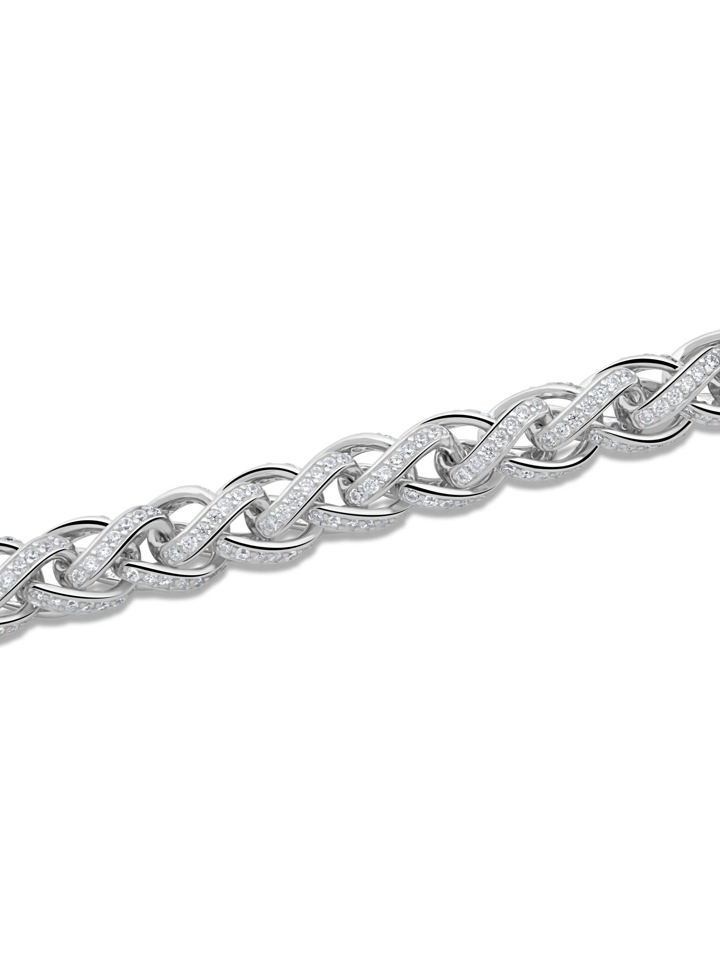 Tony Fein Armband 'Zopf'‌‌‌‌‌‌‌ in Silber