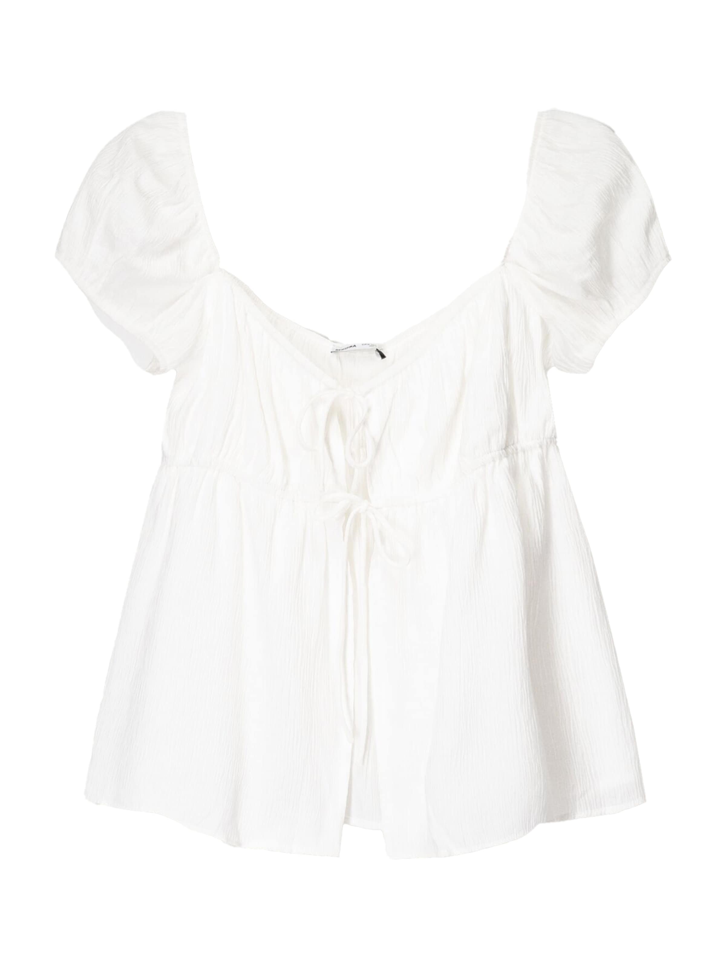 Camicia da donna di Bershka in bianco: frontale