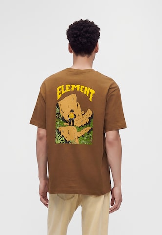 ELEMENT Póló 'SUMMIT' - barna: elől