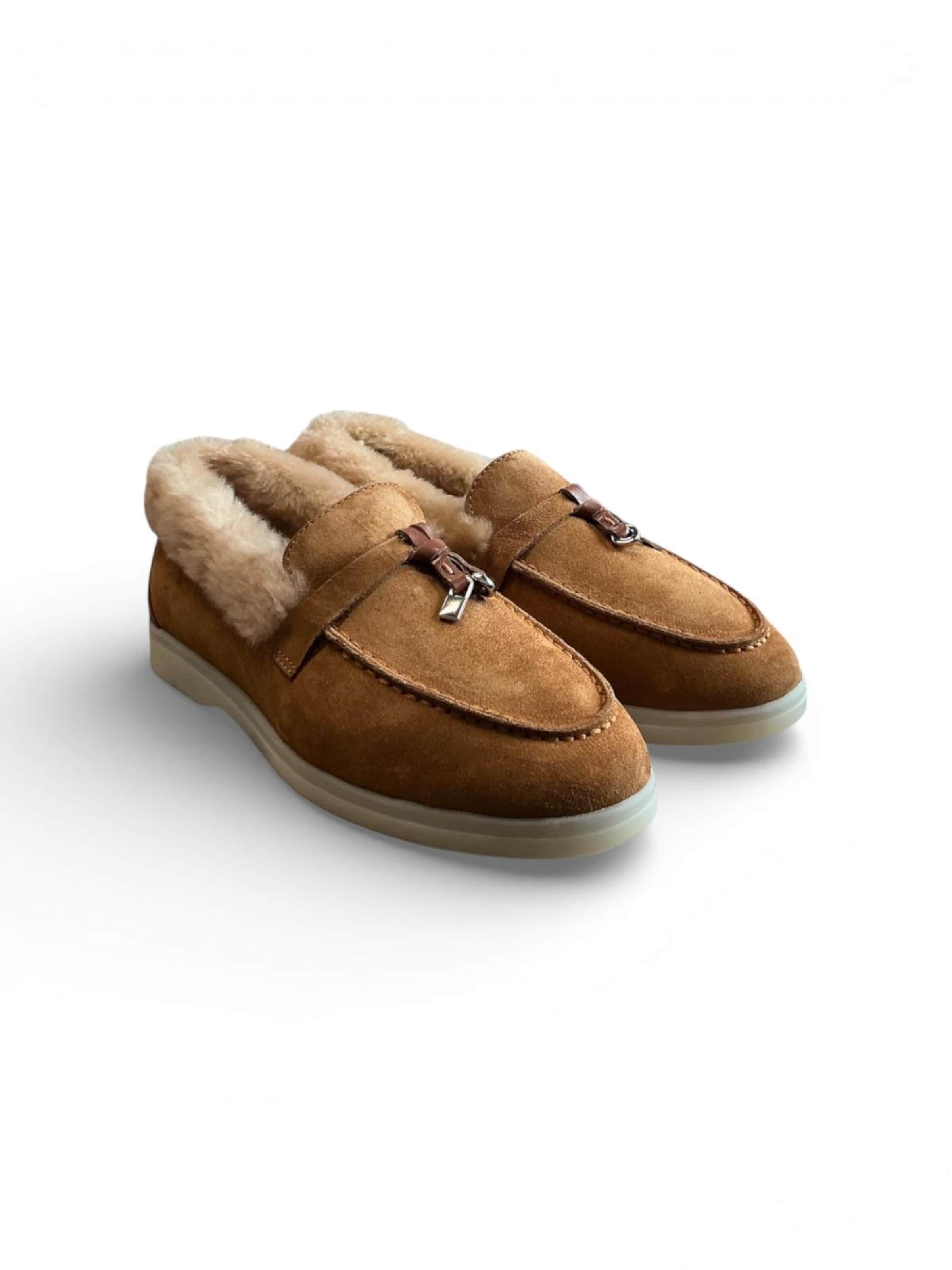 Begoria Hausschuh 'Suede'‌‌‌‌‌ in Beige