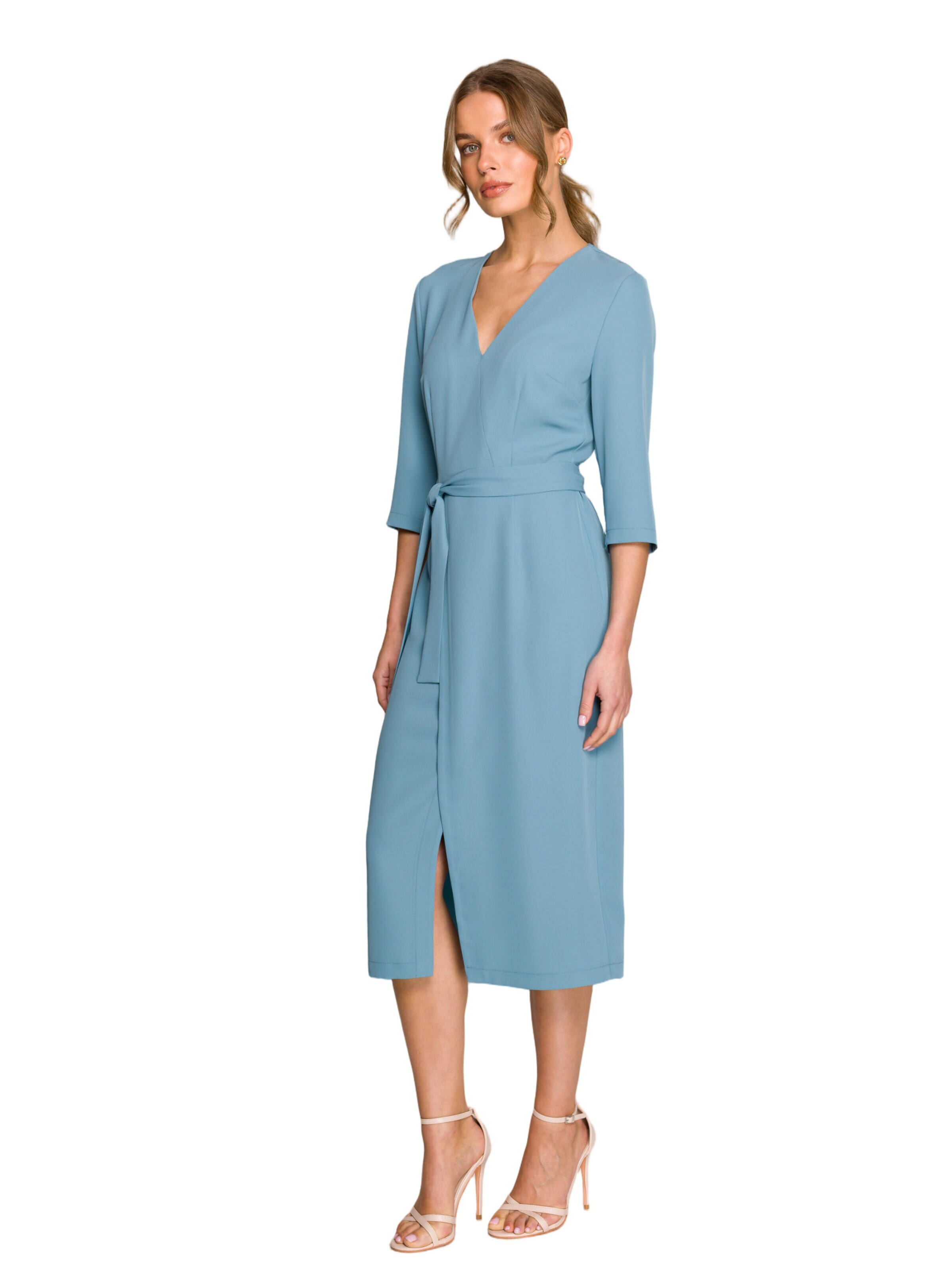 Rochie 'Sukienka z kopertowym motywem' de la Stylove pe albastru