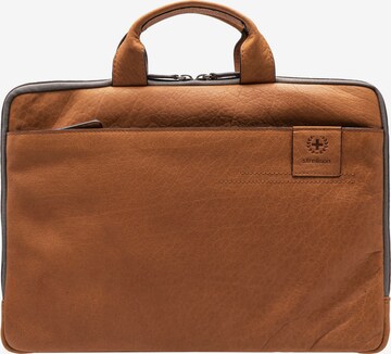 STRELLSON Document Bag 'Hyde Park' in Brown: front