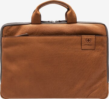 STRELLSON Document Bag in Brown: front