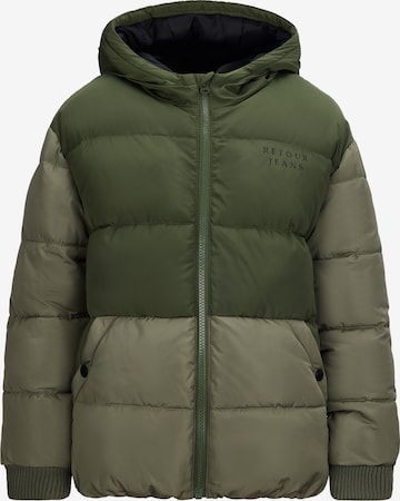 Retour Jeans - Casaco de inverno 'Guy' em verde: frente