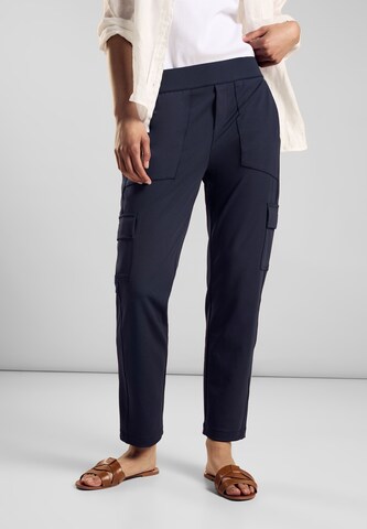 STREET ONE Slimfit Cargohose in Blau: Vorderseite
