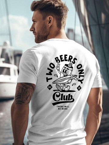 Neverless Shirt 'Two Beers only' in White