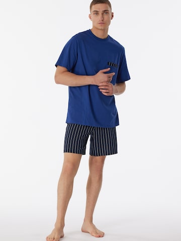 Pyjama court ' Comfort Nightwear ' SCHIESSER en bleu : devant
