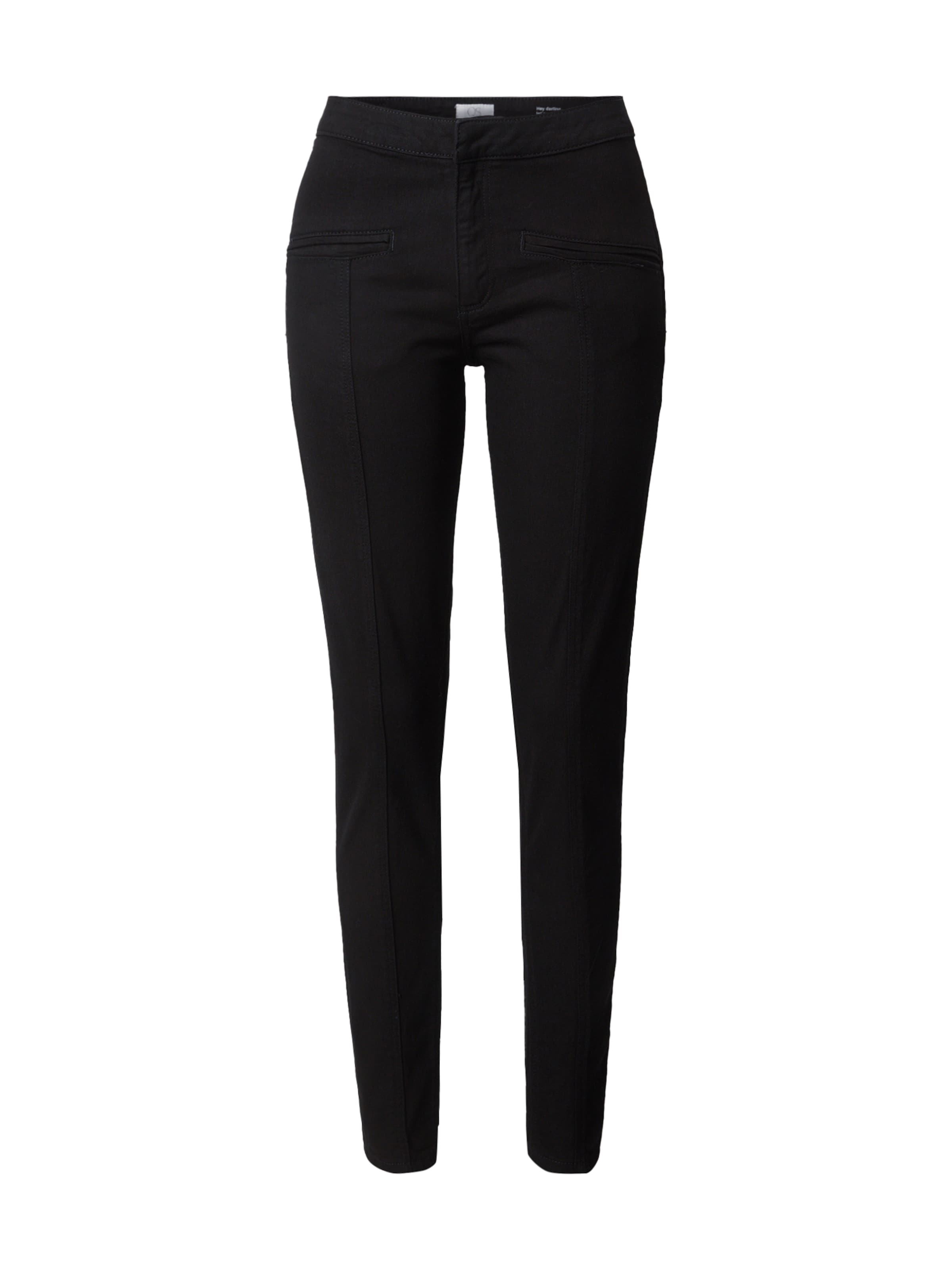 Skinny Jeans 'Sadie' di QS in nero: frontale