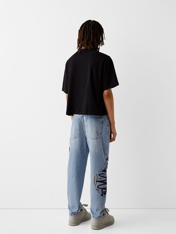 Bershka Loosefit Jeans in Blau