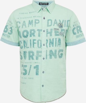 CAMP DAVID - Ajuste regular Camisa en azul: frente