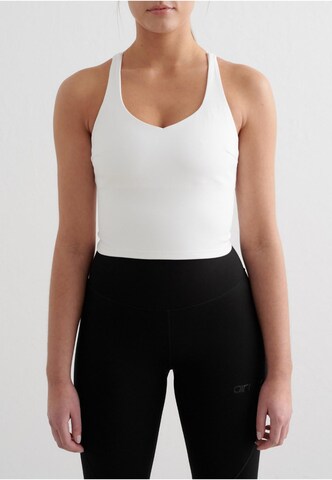 Top sportivo di Aim'n in bianco: frontale