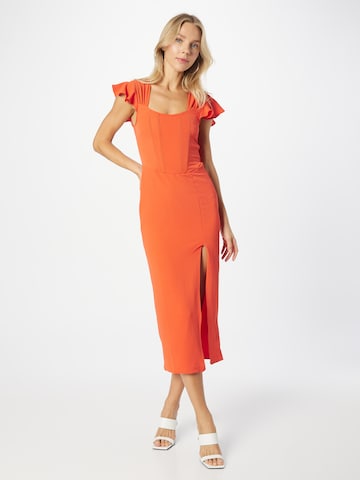 TFNC - Vestido 'MAELA' em laranja: frente