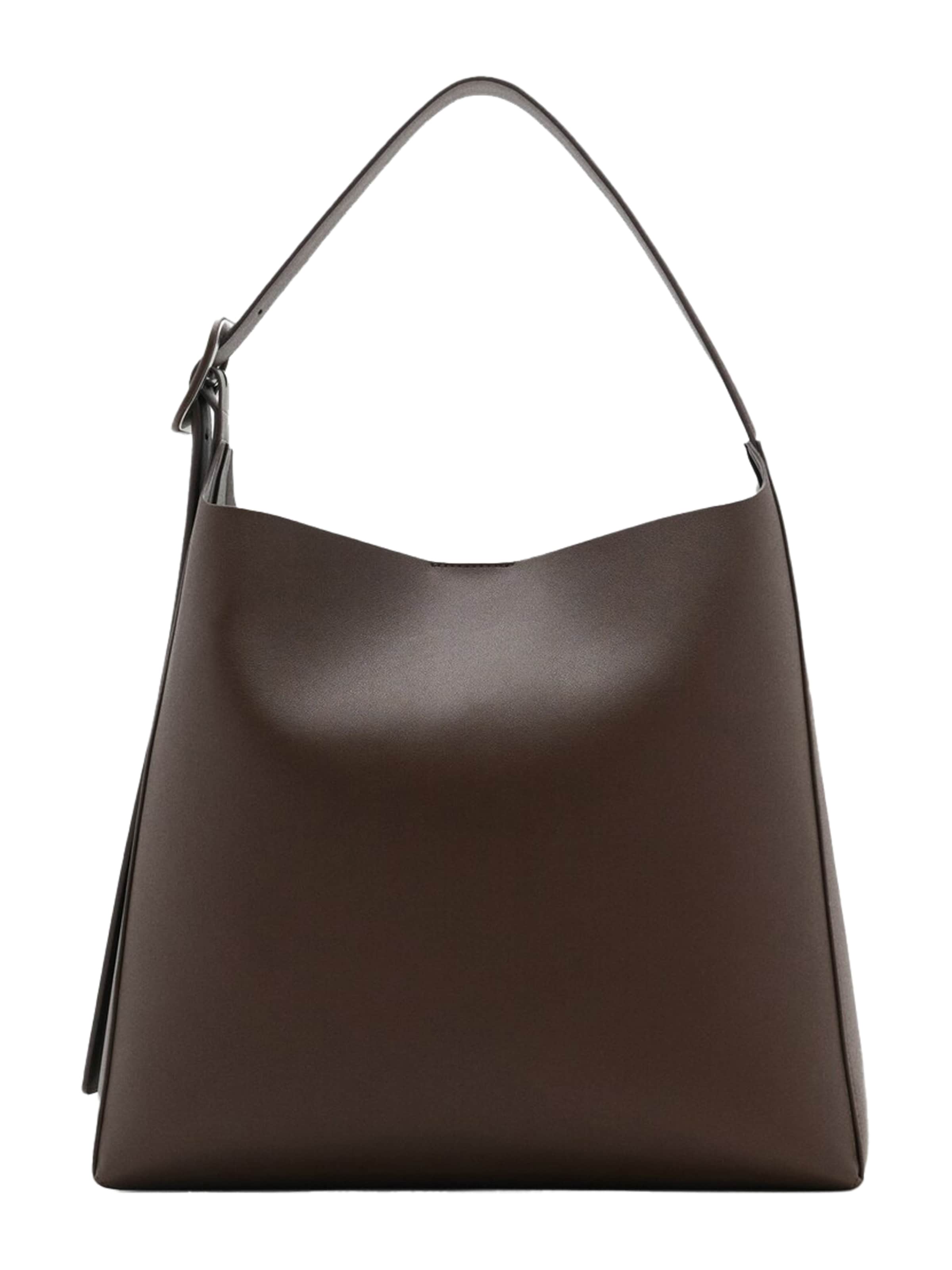 MANGO Kabelka na rameno 'Winnie' - Hnedá: predná strana