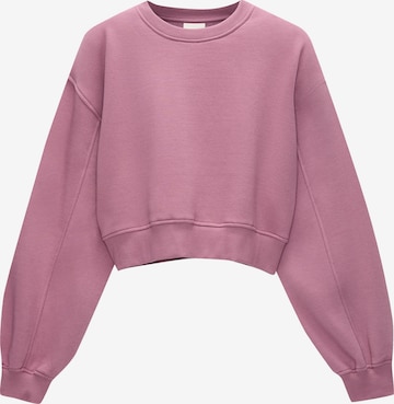 Sweat-shirt Pull&Bear en rose : devant