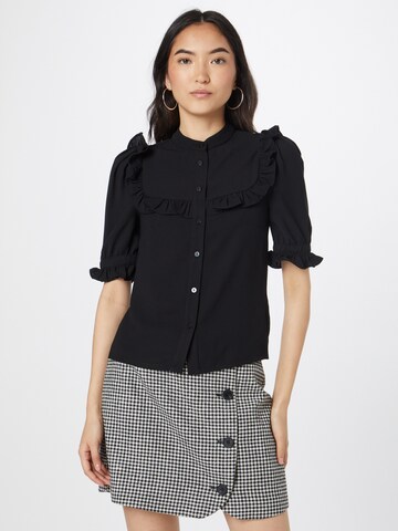 Oasis Blouse in Black: front