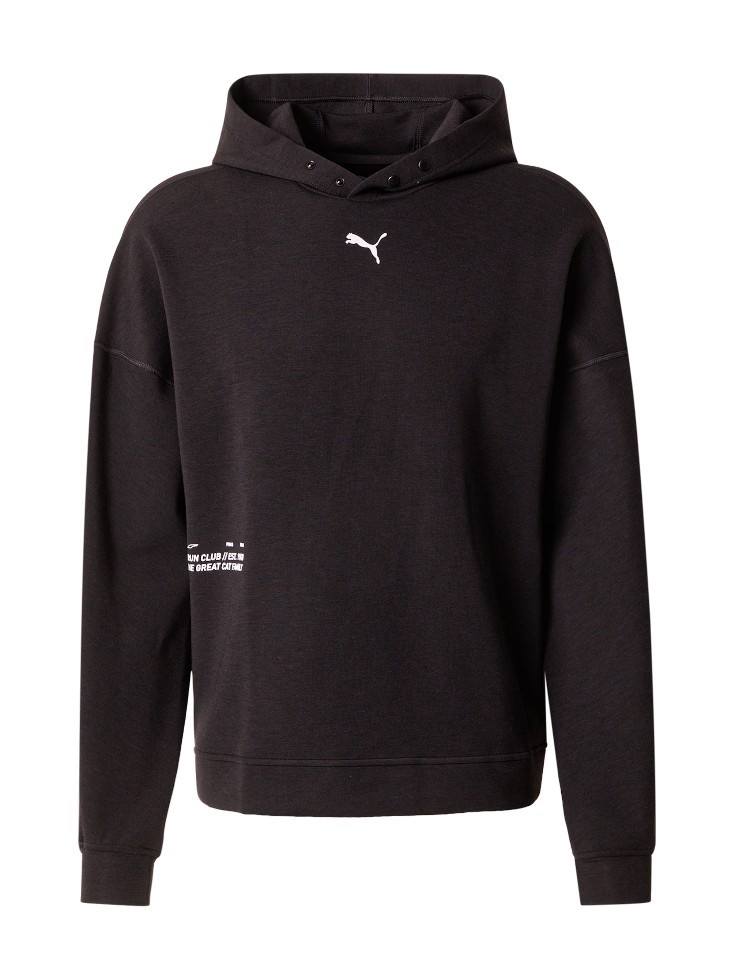 PUMA Sportsweatshirt &#x27;Club&#x27; in de kleur Zwart / Wit, Productweergave