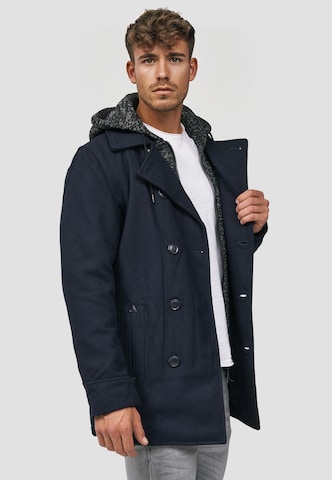 INDICODE JEANS Between-seasons coat 'Cliff' in Blue