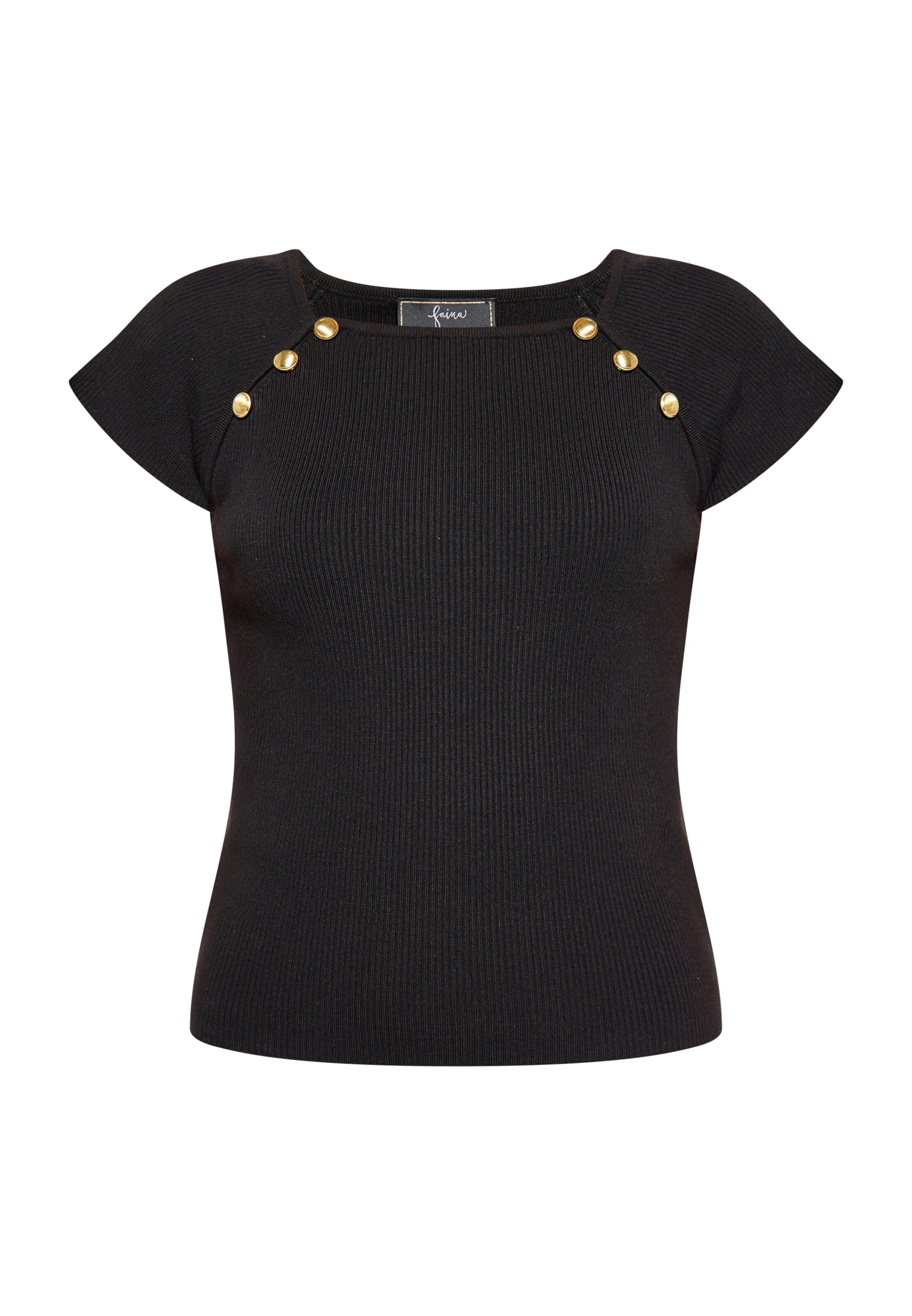 faina Μπλουζάκι σε μαύρο: μπροστά