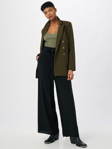 ESPRIT Wide leg Trousers in Black