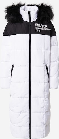 River Island Wintermantel in Wit: voorkant