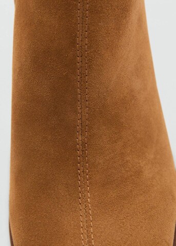 MANGO Ankle Boots 'Tope' in Braun