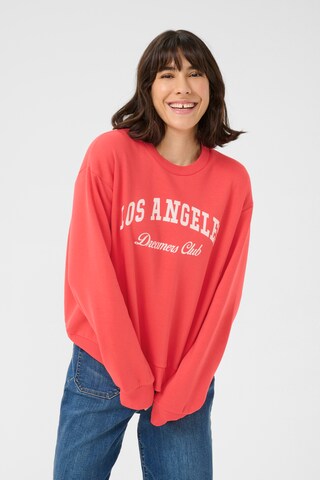 Kaffe Sweatshirt 'Hazel' in Roze: voorkant