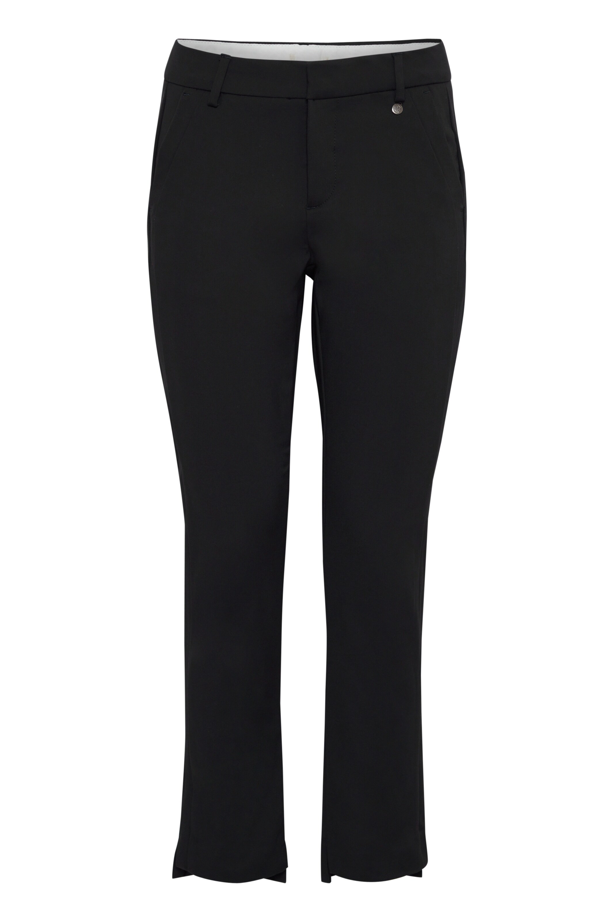 Fransa Slimfit Lærredsbukser 'VITA TESSA' i sort: forside