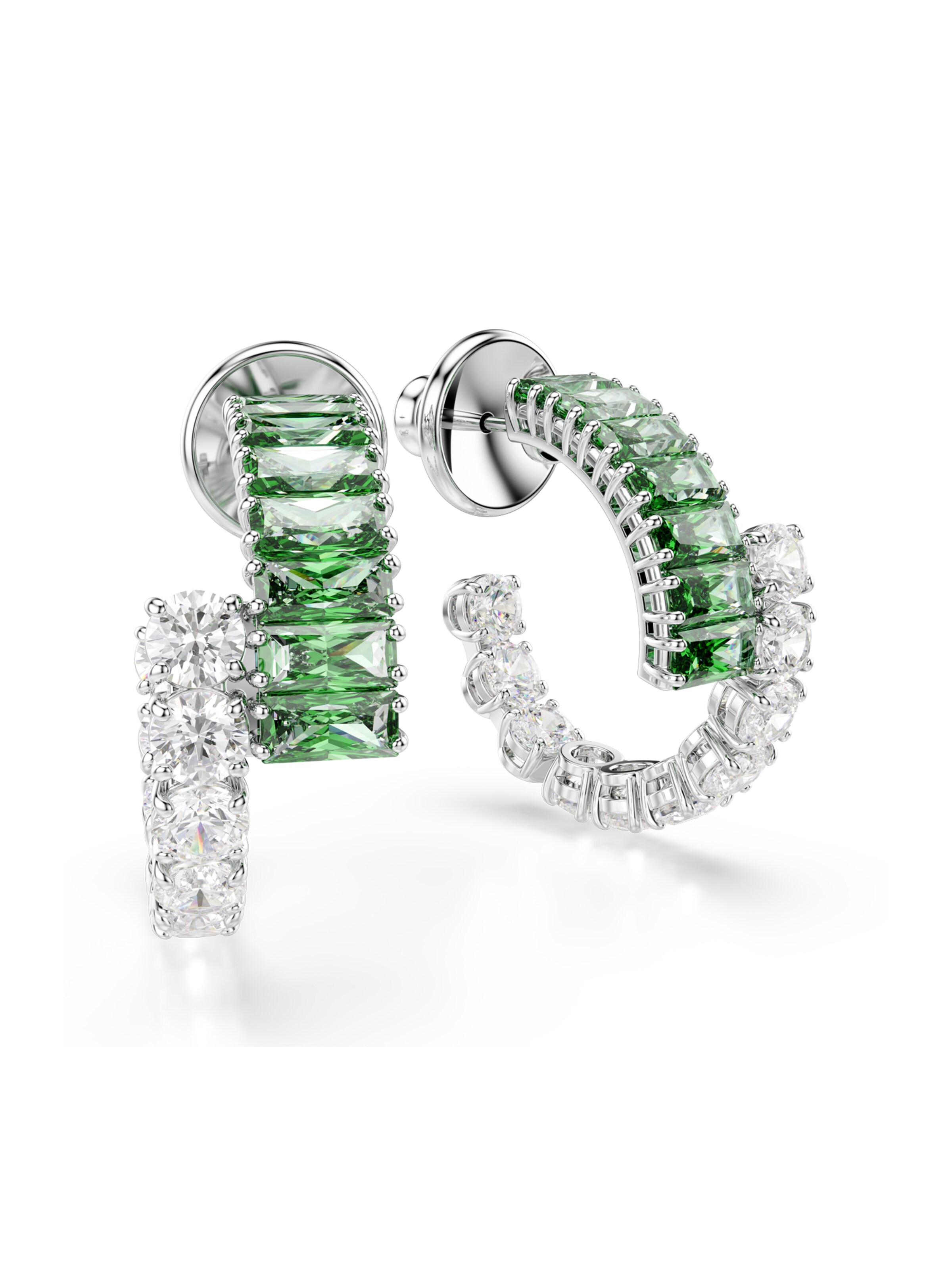 Boucles d'oreilles 'Matrix' Swarovski en vert