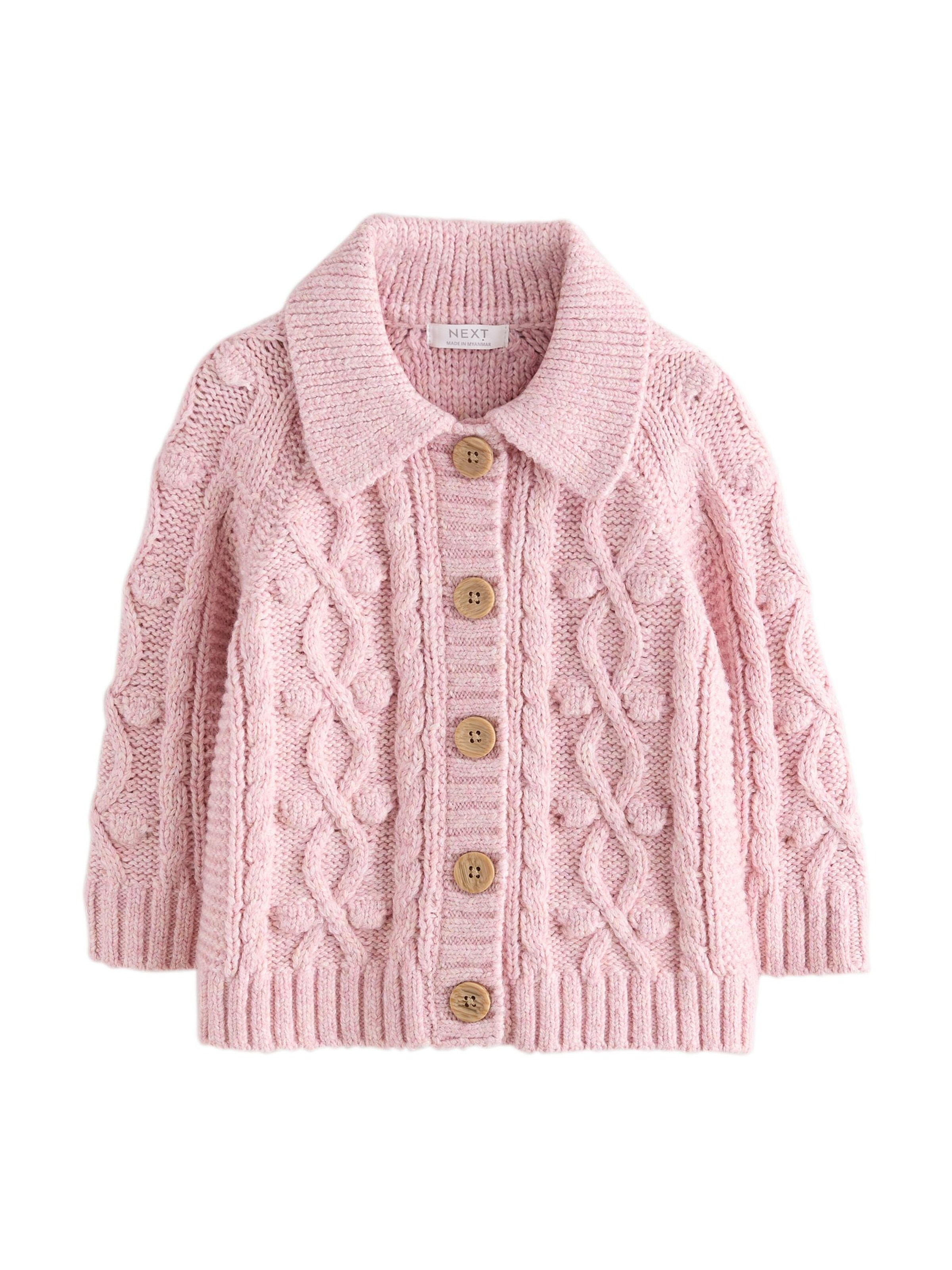 Next Gebreid vest in Roze: voorkant