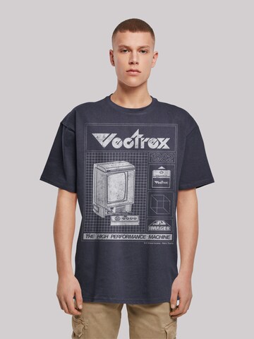 F4NT4STIC Shirt 'Vectrex 1982 Retro Gaming SEVENSQUARED' in Blauw: voorkant