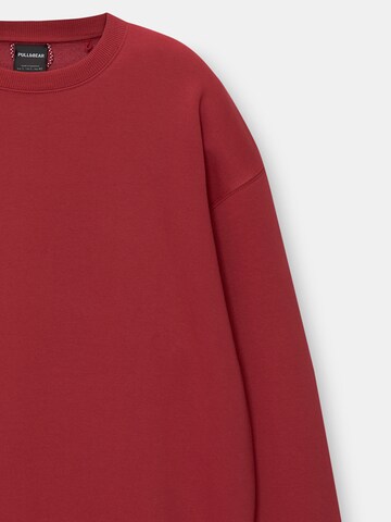Pull&Bear Sweatshirt i rød