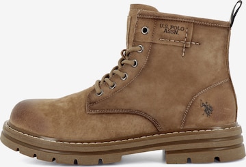 US POLO ASSN. - Botas com atacadores 'Berny' em bege: frente