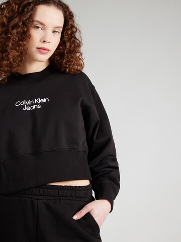 Calvin Klein Jeans Sweatshirt 'INSTITUTIONAL' in Black