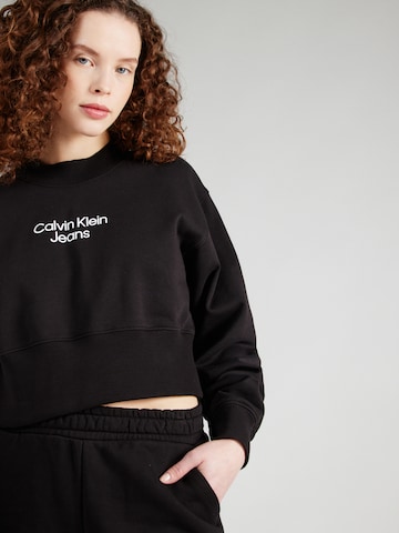 Calvin Klein Jeans Sweatshirt 'INSTITUTIONAL' i svart