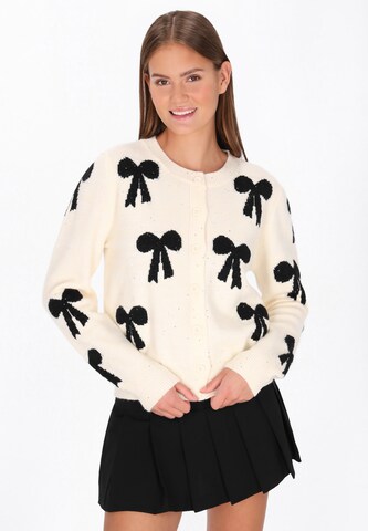 Cardigan MYMO en blanc : devant