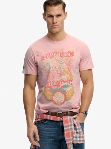 T-Shirt 'TOKYO' Superdry & Co en rose : devant