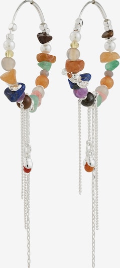 Pilgrim Naušnice 'Iris' u tamno plava / smeđa / zelena / srebro, Pregled proizvoda