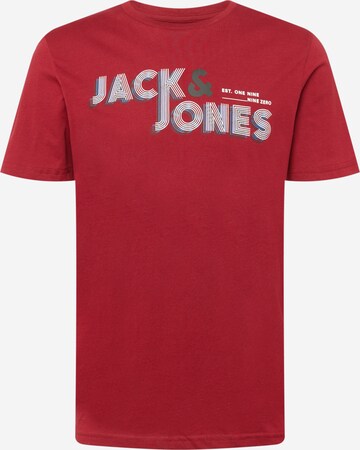 JACK & JONES Tričko 'FRIDAY' – červená: přední strana