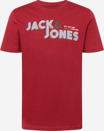 T-Shirt 'FRIDAY' JACK & JONES en rouge : devant