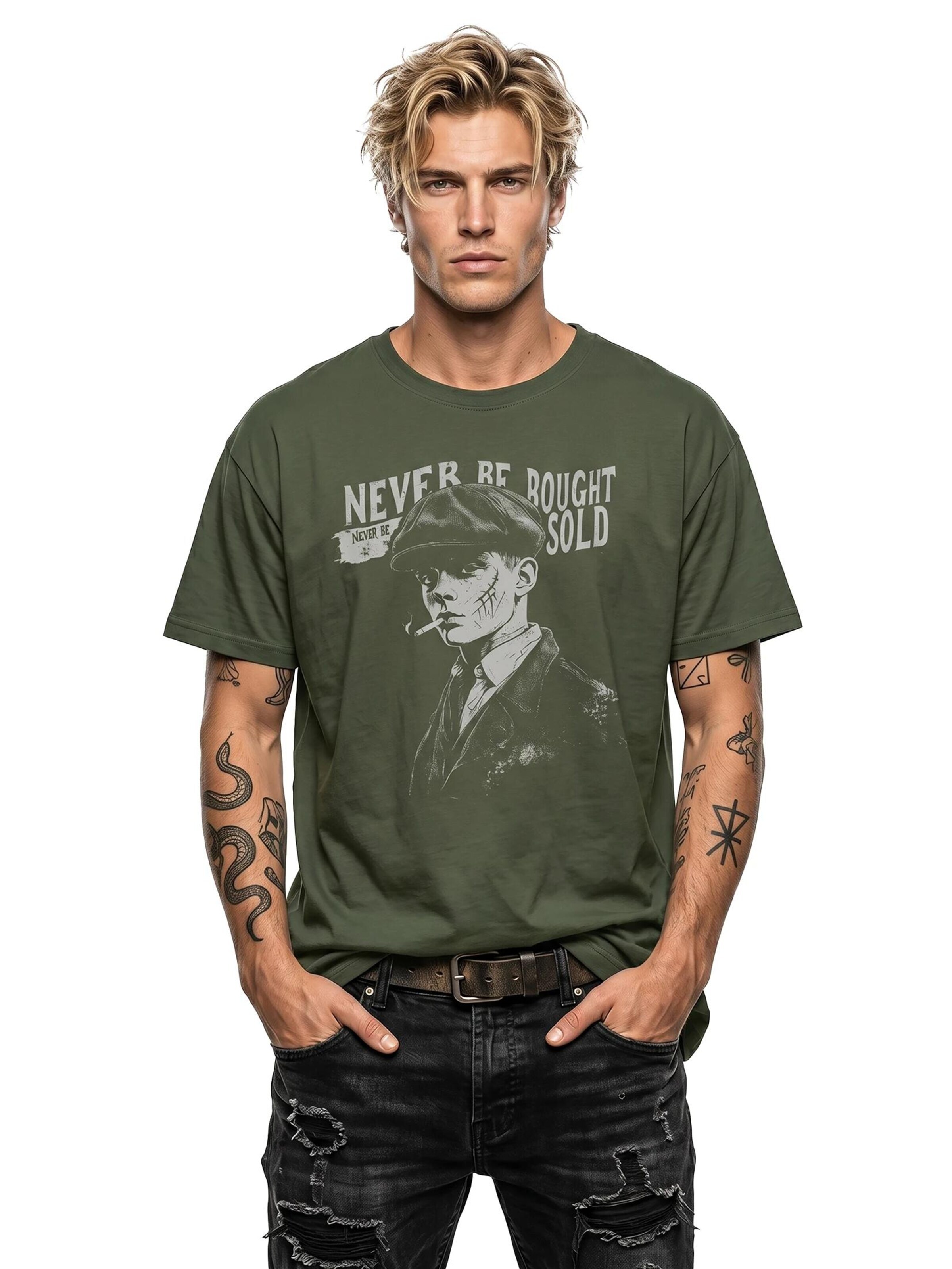 MAKAYA Shirt 'Never Be Bought' in Green