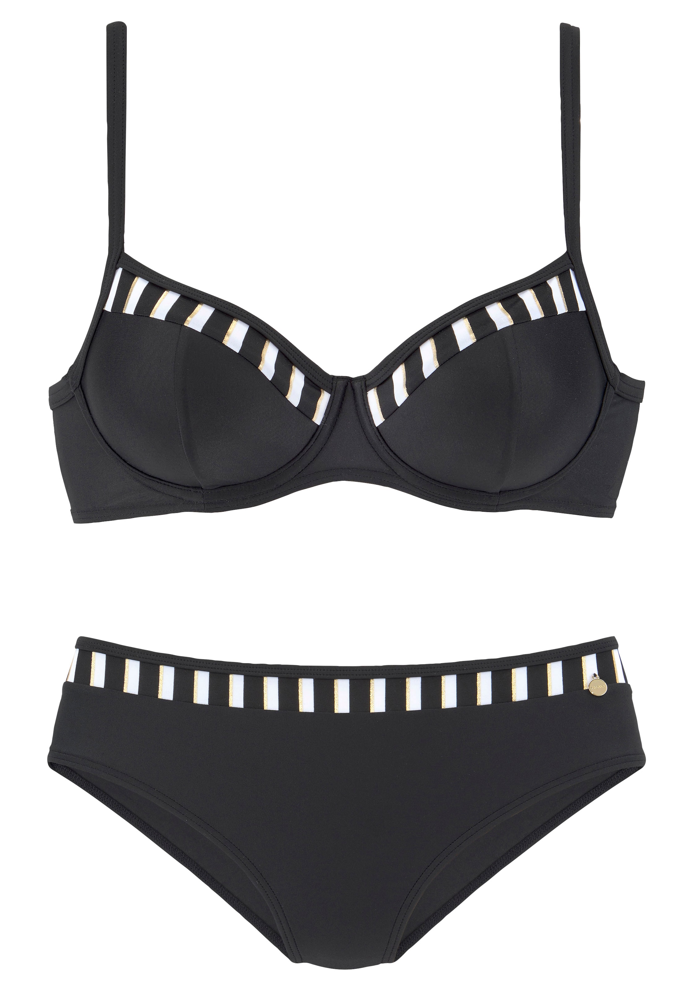 LASCANA T-Shirt Bikini värissä musta: etupuoli