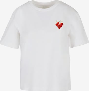 Maglietta 'Cherrie Lovers' di Miss Tee in bianco: frontale