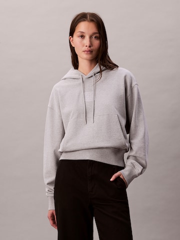 Sweat-shirt Calvin Klein en gris : devant