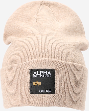 ALPHA INDUSTRIES Čiapky - Béžová: predná strana