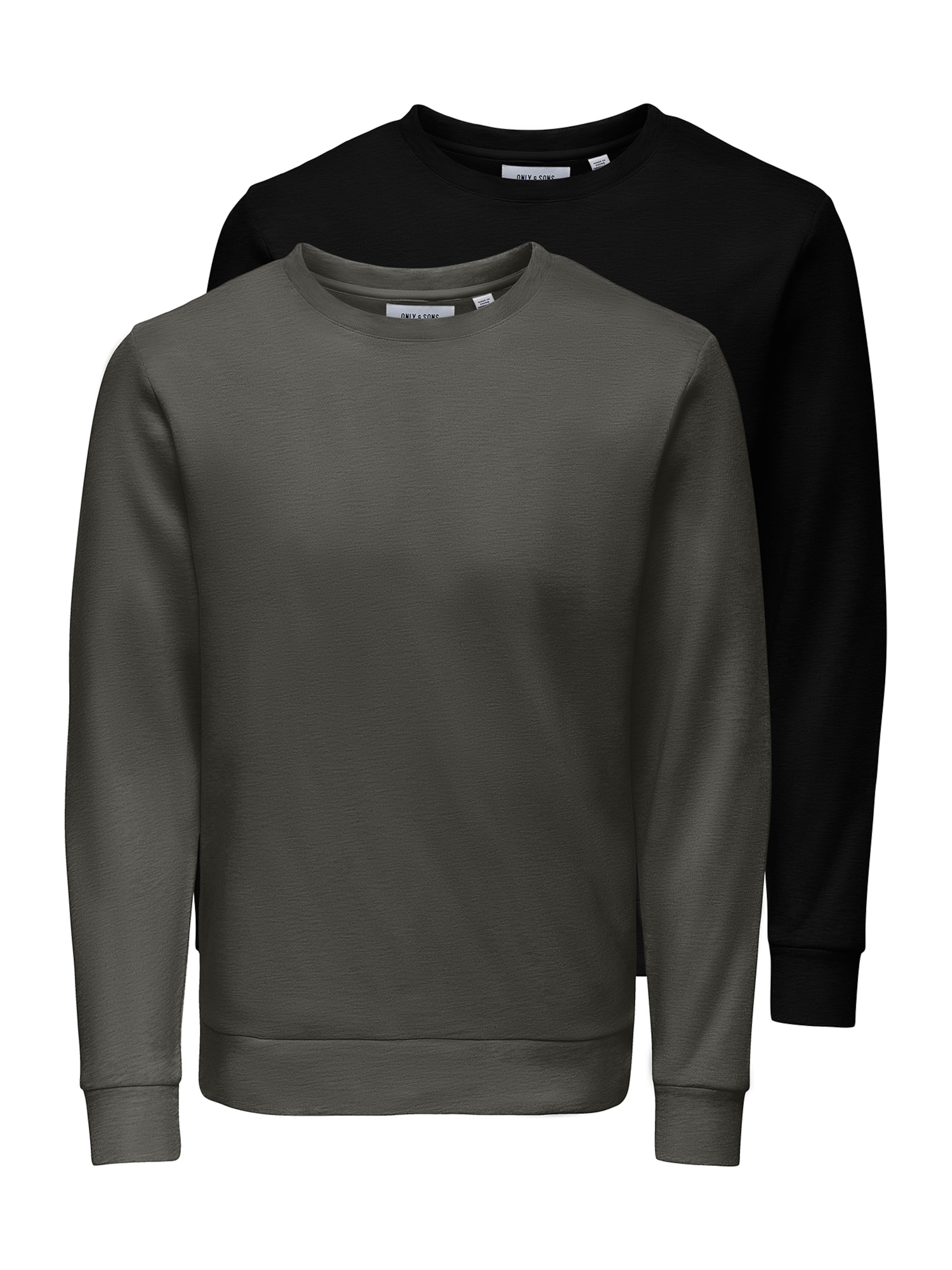 Sweat-shirt 'ONSCHASE' Only & Sons en gris : devant