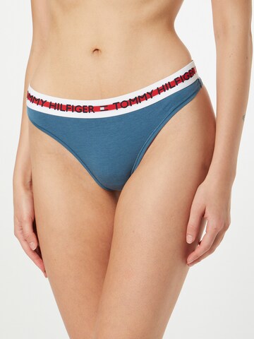 Tommy Hilfiger Underwear Regular Thong in Blue: front