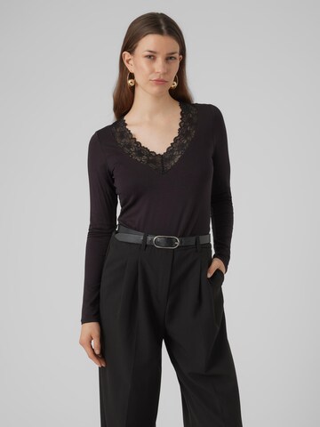 VERO MODA Shirt 'ROSA' in Black: front