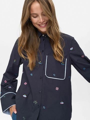 NÜMPH Shirts 'NUCHIRO' i blå