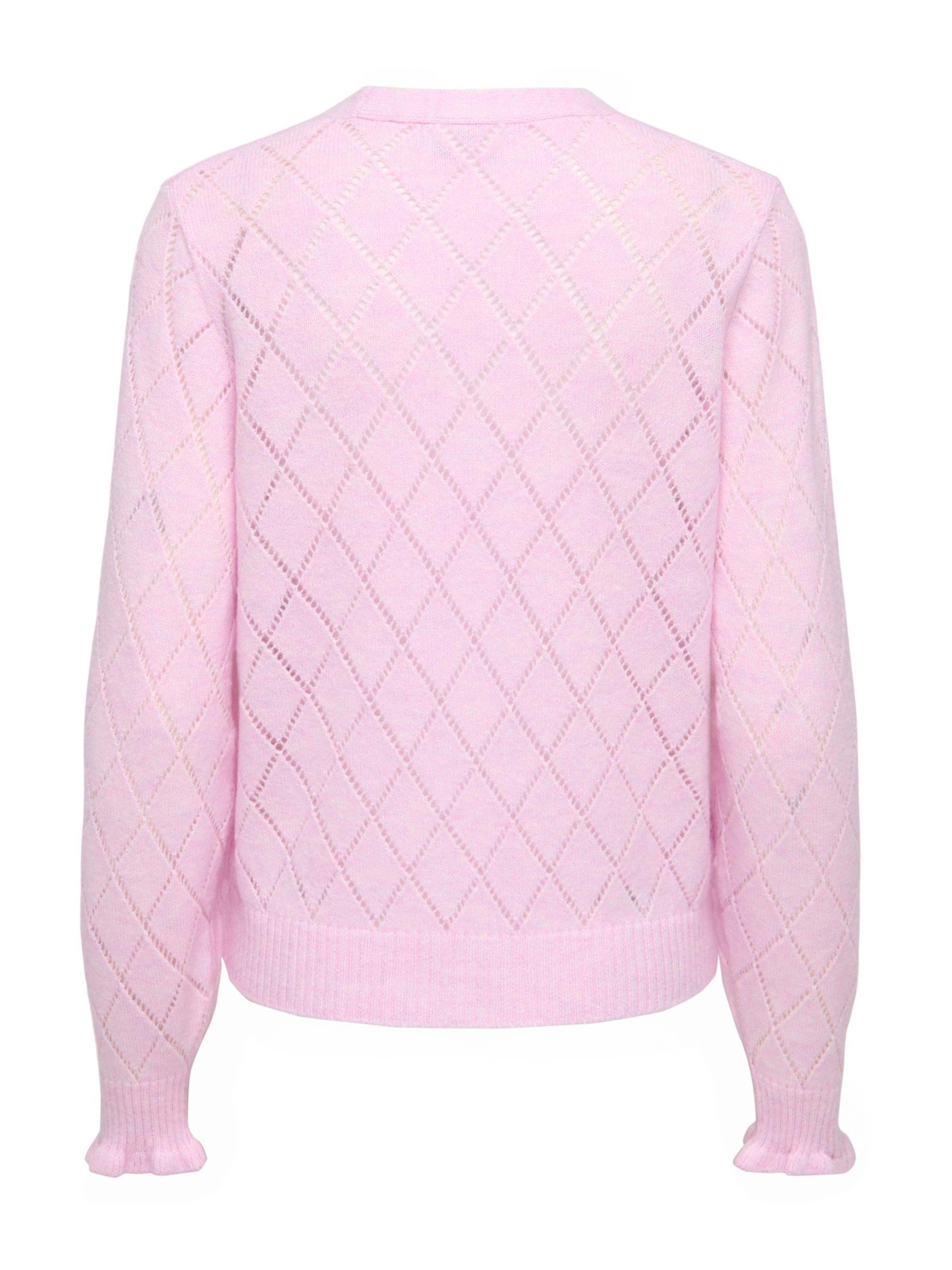 JDY Knit Cardigan 'LETTY' in Pink