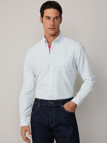 Hackett London Regular Fit Hemd in Blau: Vorderseite